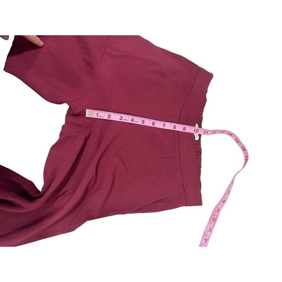 Babaton Pants Womens Size 2 Burgundy Pull On Straight Elastic Waist Trousers - Picture 6 of 7